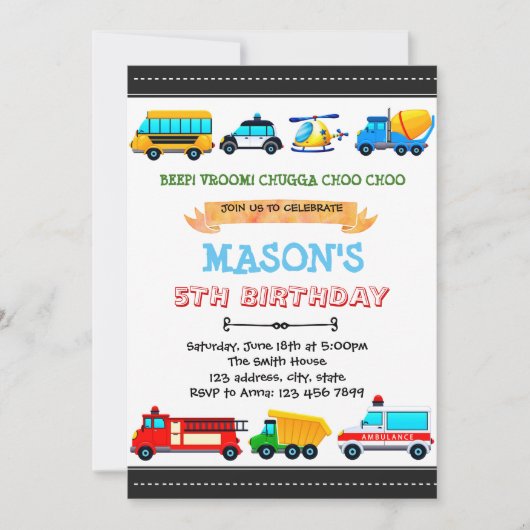 Uitnodiging voor transportpartij (Voorkant)