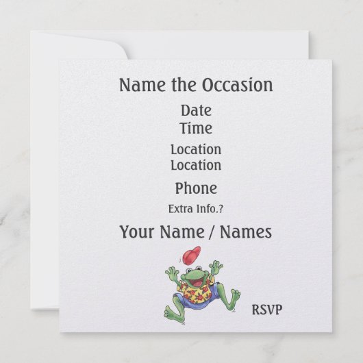 Uitnodiging voor Tree House (Achterkant)