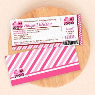 Uitnodiging voor treininstapweigering Baby shower