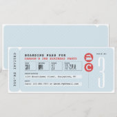 Uitnodiging voor treinkaartjes verjaardagsfeest (Voorkant / Achterkant)