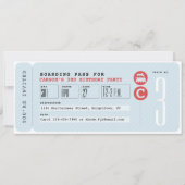 Uitnodiging voor treinkaartjes verjaardagsfeest (Voorkant)