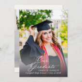 Uitnodiging voor trendy afstudeerfeest (Voorkant / Achterkant)