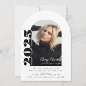 Uitnodiging voor trendy boogfoto-Afstuderen (Voorkant)