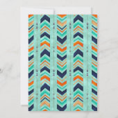 Uitnodiging voor tribal Baby shower - Boho Invite (Achterkant)