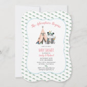 Uitnodiging voor Tribal Panda Baby Meisje Shower (Voorkant)