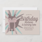 Uitnodiging voor tribale tribale verjaardag Cute F (Voorkant)