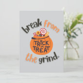 Uitnodiging voor Trick or Treat (Staand voorkant)