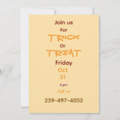 Uitnodiging voor trick or treat (Achterkant)
