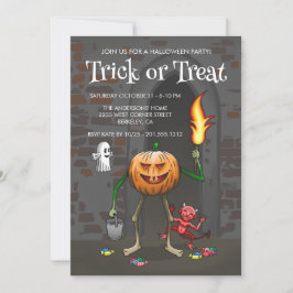 Uitnodiging voor Trick or Treat Halloween-feest