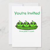 Uitnodiging voor triplet Baby shower (Voorkant)