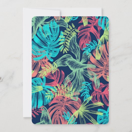 Uitnodiging voor Tropical Bachelorette Weekend (Achterkant)