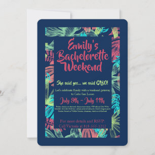 Uitnodiging voor Tropical Bachelorette Weekend