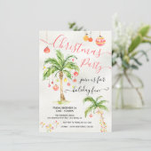 Uitnodiging voor Tropical Beach Island - kerstfees (Staand voorkant)