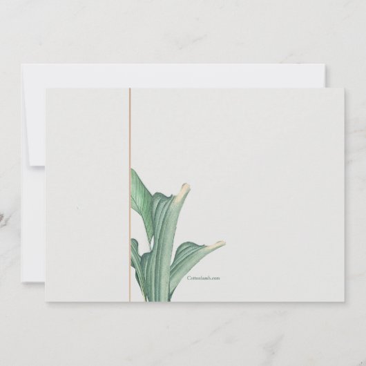 Uitnodiging voor Tropical Fronds Prom (Achterkant)