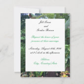 Uitnodiging voor Tropical Green Wedding (Voorkant)