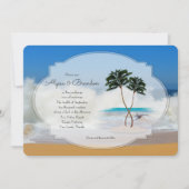 Uitnodiging voor Tropical Island Wedding (Voorkant)