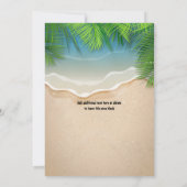 Uitnodiging voor Tropical Summer Beach Party (Achterkant)