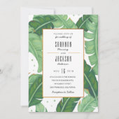 Uitnodiging voor Tropical Summer Wedding (Voorkant)
