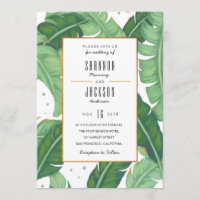 Uitnodiging voor Tropical Summer Wedding