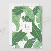 Uitnodiging voor Tropical Summer Wedding (Achterkant)