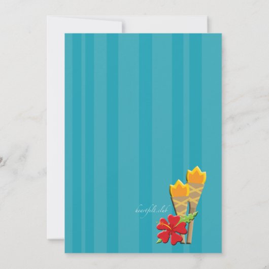 Uitnodiging voor Tropical Tiki Bar (Achterkant)