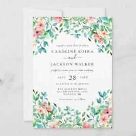 Uitnodiging voor Tropical Wedding