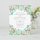Uitnodiging voor Tropical Wedding (Staand voorkant)