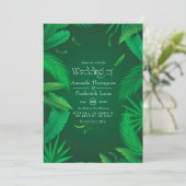 Uitnodiging voor Tropical Wedding (Staand voorkant)
