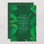 Uitnodiging voor Tropical Wedding (Voorkant / Achterkant)