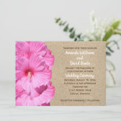 Uitnodiging voor Tropical Wedding (strandzand) (Staand voorkant)