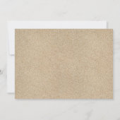 Uitnodiging voor Tropical Wedding (strandzand) (Achterkant)