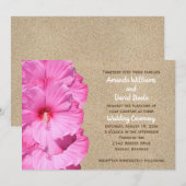 Uitnodiging voor Tropical Wedding (strandzand) (Voorkant / Achterkant)