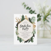 uitnodiging voor tropisch afstuderen (Staand voorkant)