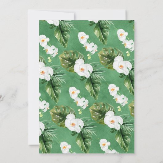 Uitnodiging voor tropisch baby shower (Achterkant)