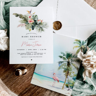 Uitnodiging voor tropisch Baby shower