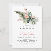 Uitnodiging voor tropisch Baby shower (Voorkant)