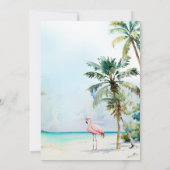 Uitnodiging voor tropisch Baby shower (Achterkant)