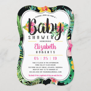 Uitnodiging voor tropisch Baby shower, Luau