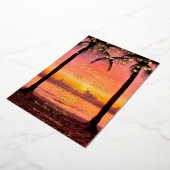 Uitnodiging voor Tropisch Beach Summer Sunset Wedd (Gedraaid)