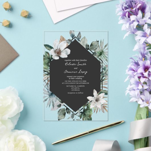 Uitnodiging voor tropisch botanisch huwelijk (Insitu (Huwelijk))