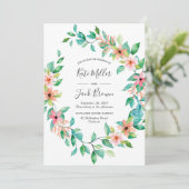 Uitnodiging voor Tropisch eiland Luau Wedding (Staand voorkant)