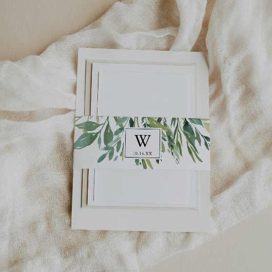 Uitnodiging voor Tropisch Groen Vloeiingspriotscha Uitnodigingen Wikkel