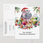 Uitnodiging voor Tropisch Kerstcocktailfeest (Voorkant / Achterkant)
