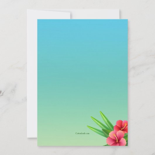 Uitnodiging voor tropisch Lijst (Achterkant)