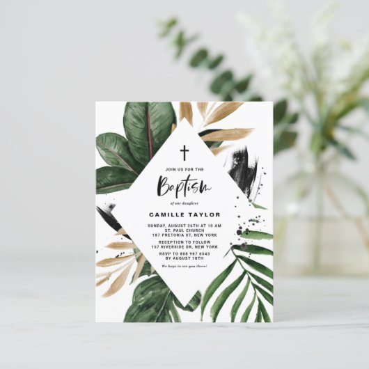 Uitnodiging voor tropisch Lijst in de Rustige zome (Staand voorkant)