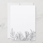 Uitnodiging voor Tropisch Palm Leaf Vintage Weddin (Achterkant)