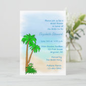 Uitnodiging voor tropisch thema (Staand voorkant)