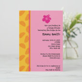 Uitnodiging voor tropisch thema (Staand voorkant)