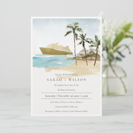 Uitnodiging voor Tropisch zeehondenstrand cruise P (Staand voorkant)