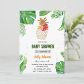 Uitnodiging voor tropische anananassen om te douch (Staand voorkant)